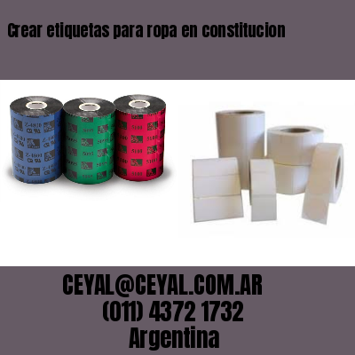 Crear etiquetas para ropa en constitucion