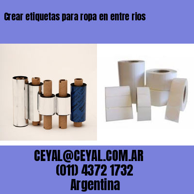 Crear etiquetas para ropa en entre rios