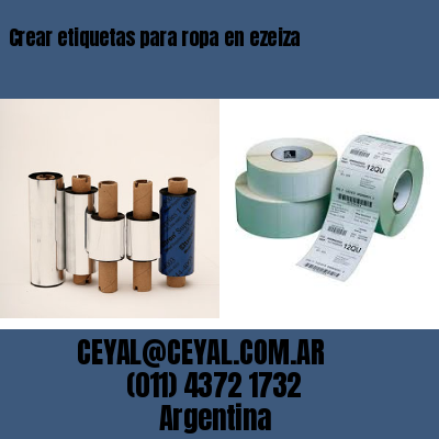 Crear etiquetas para ropa en ezeiza