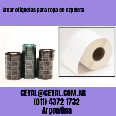 Crear etiquetas para ropa en ezpeleta