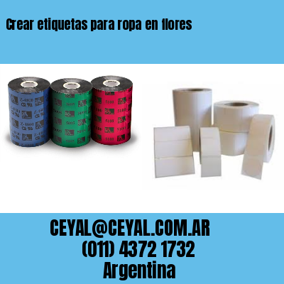 Crear etiquetas para ropa en flores