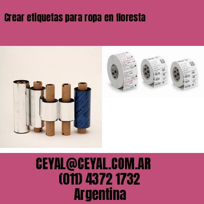 Crear etiquetas para ropa en floresta