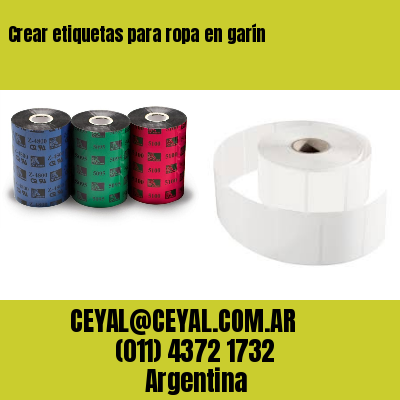 Crear etiquetas para ropa en garín