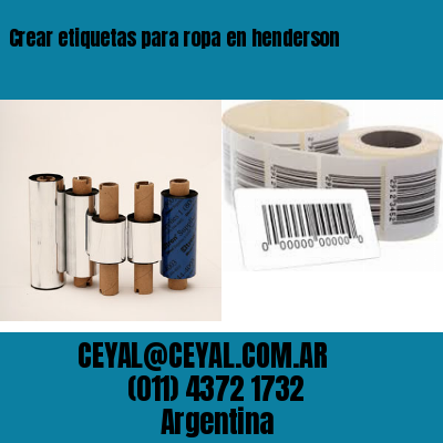 Crear etiquetas para ropa en henderson