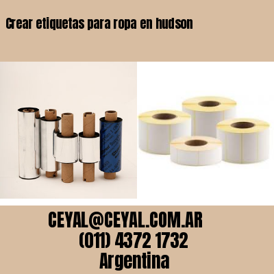 Crear etiquetas para ropa en hudson