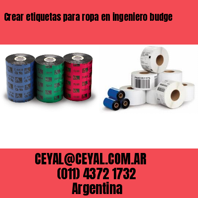 Crear etiquetas para ropa en ingeniero budge