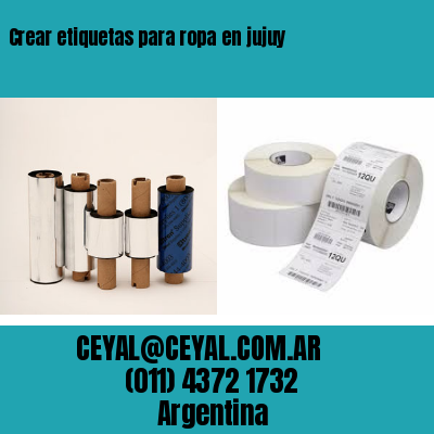 Crear etiquetas para ropa en jujuy