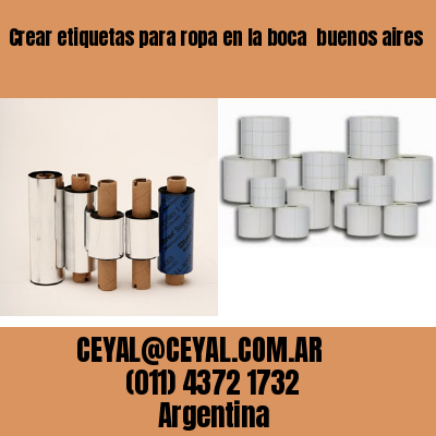 Crear etiquetas para ropa en la boca  buenos aires