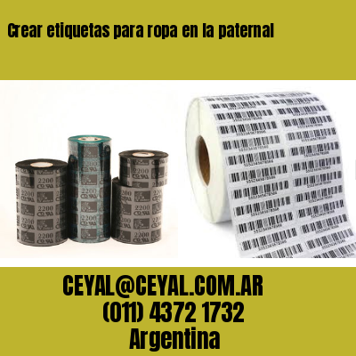 Crear etiquetas para ropa en la paternal