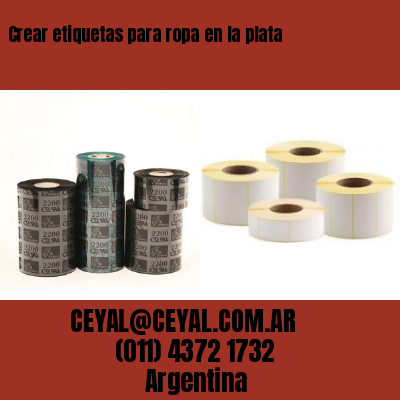 Crear etiquetas para ropa en la plata