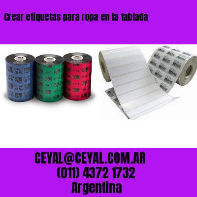 Crear etiquetas para ropa en la tablada