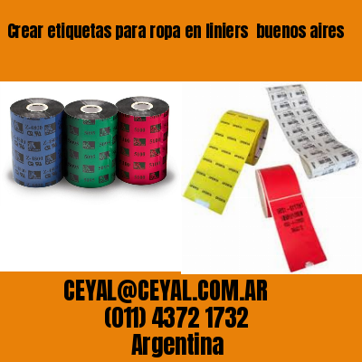 Crear etiquetas para ropa en liniers  buenos aires