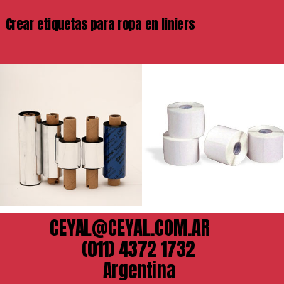 Crear etiquetas para ropa en liniers