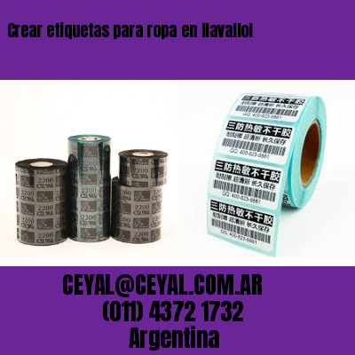 Crear etiquetas para ropa en llavallol