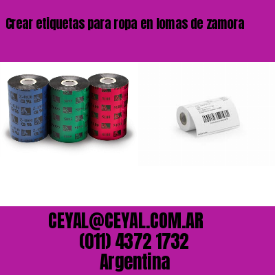 Crear etiquetas para ropa en lomas de zamora