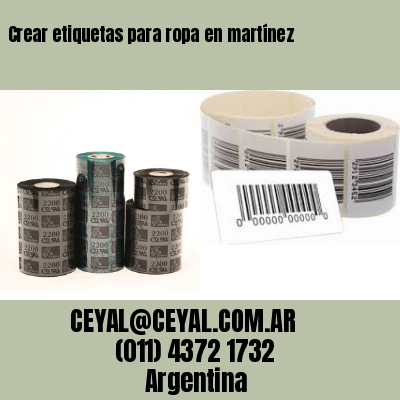 Crear etiquetas para ropa en martínez
