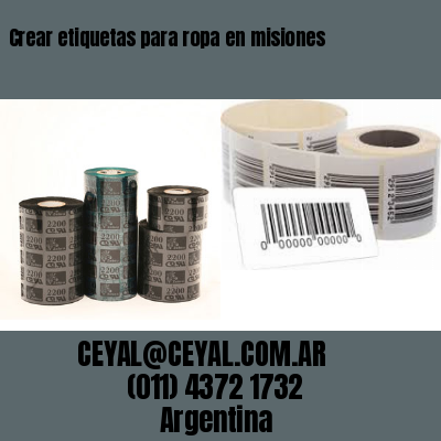 Crear etiquetas para ropa en misiones