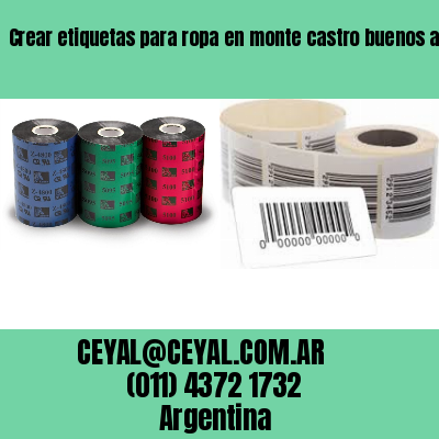 Crear etiquetas para ropa en monte castro buenos aires
