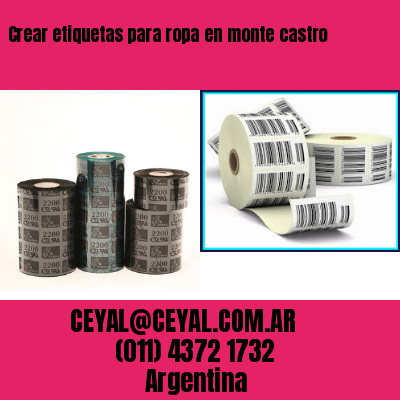Crear etiquetas para ropa en monte castro