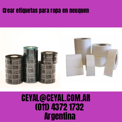Crear etiquetas para ropa en neuquen