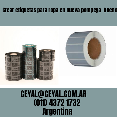 Crear etiquetas para ropa en nueva pompeya  buenos aires