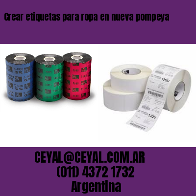 Crear etiquetas para ropa en nueva pompeya
