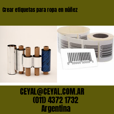 Crear etiquetas para ropa en núñez