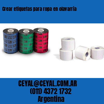 Crear etiquetas para ropa en olavarría