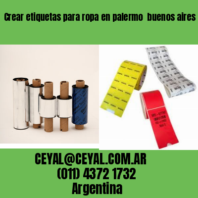 Crear etiquetas para ropa en palermo  buenos aires
