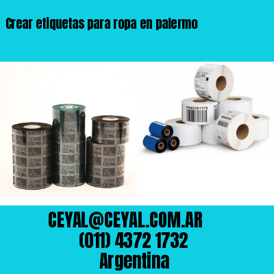 Crear etiquetas para ropa en palermo