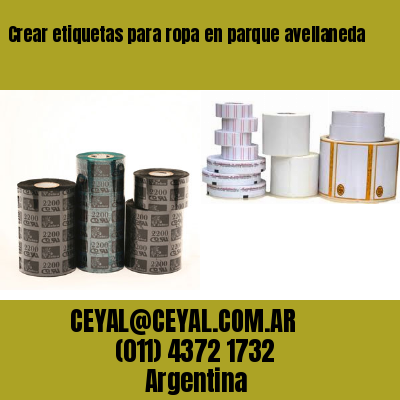 Crear etiquetas para ropa en parque avellaneda