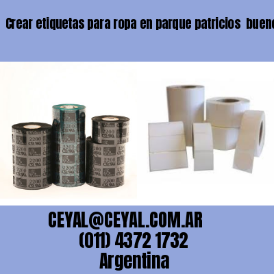 Crear etiquetas para ropa en parque patricios  buenos aires