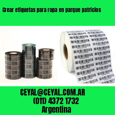 Crear etiquetas para ropa en parque patricios