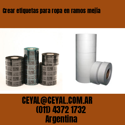 Crear etiquetas para ropa en ramos mejía