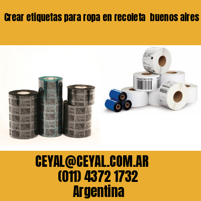 Crear etiquetas para ropa en recoleta  buenos aires