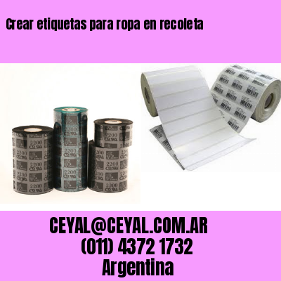 Crear etiquetas para ropa en recoleta