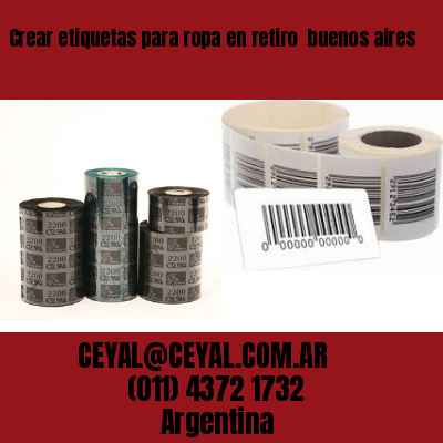 Crear etiquetas para ropa en retiro  buenos aires