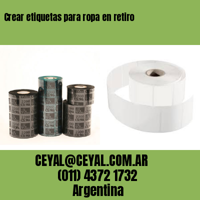 Crear etiquetas para ropa en retiro