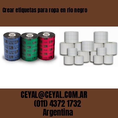 Crear etiquetas para ropa en rio negro