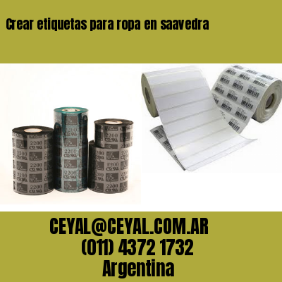 Crear etiquetas para ropa en saavedra