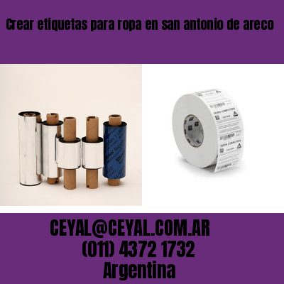 Crear etiquetas para ropa en san antonio de areco