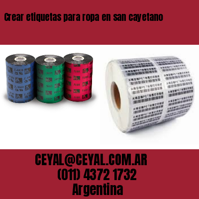 Crear etiquetas para ropa en san cayetano