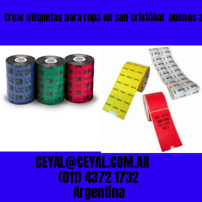 Crear etiquetas para ropa en san cristóbal  buenos aires