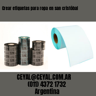 Crear etiquetas para ropa en san cristóbal