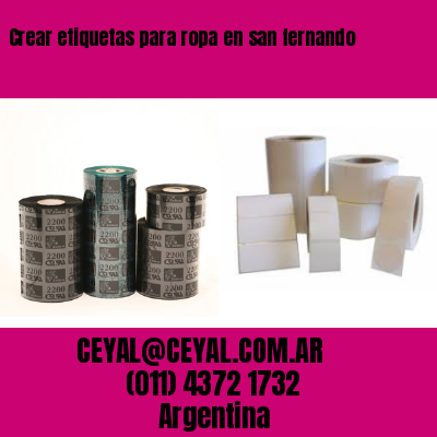 Crear etiquetas para ropa en san fernando