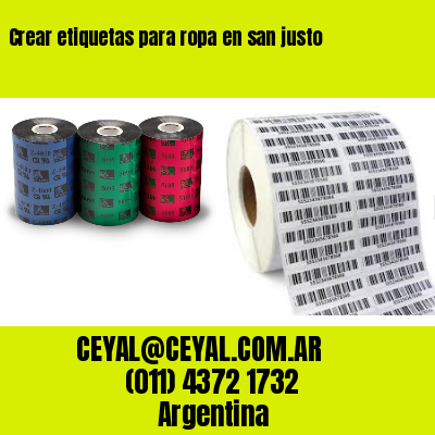 Crear etiquetas para ropa en san justo