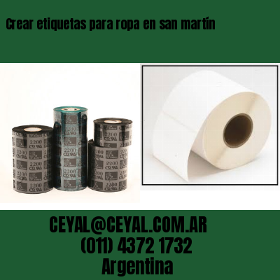 Crear etiquetas para ropa en san martín