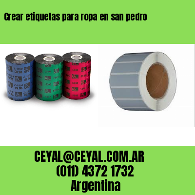 Crear etiquetas para ropa en san pedro