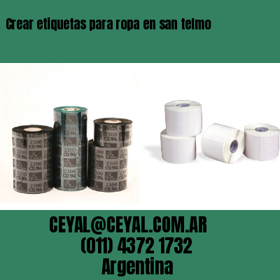Crear etiquetas para ropa en san telmo
