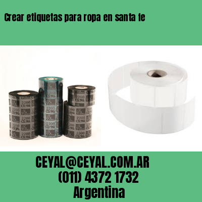 Crear etiquetas para ropa en santa fe